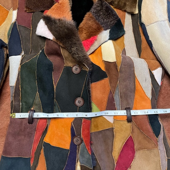 Vintage 1970’s Wilson’s Patchwork Sheep Jacket with Pelle Cuir Pencil Skirt - Picture 8 of 14